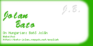 jolan bato business card