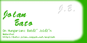 jolan bato business card